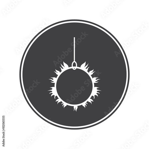 Burning circus ring icon