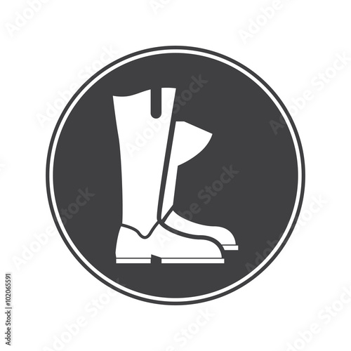Horse jockey boots icon