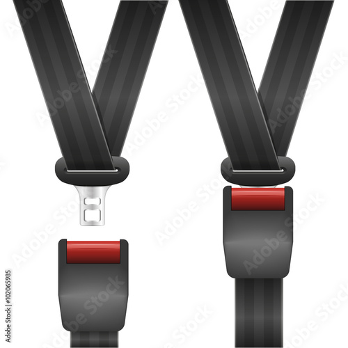 open and closed seatbelt photo