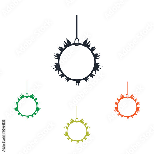 Burning circus ring icon