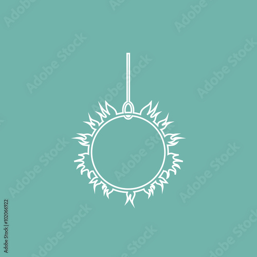Burning circus ring icon