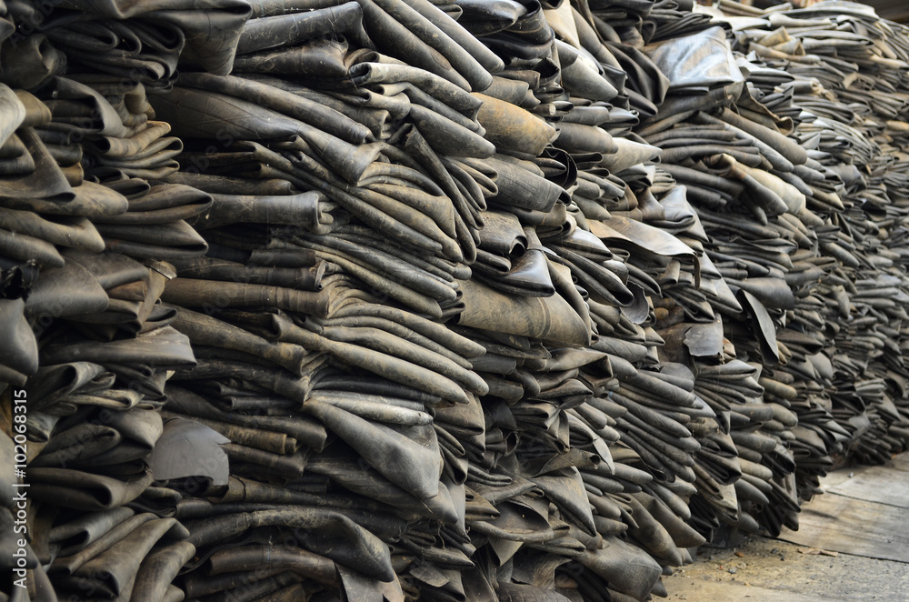 Heap of dumped old inner tube Heap of dumped old inner tube