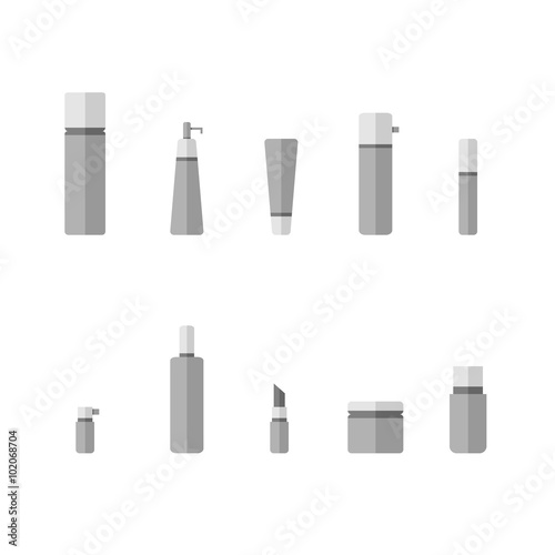 Set of Cosmetic bottle icons