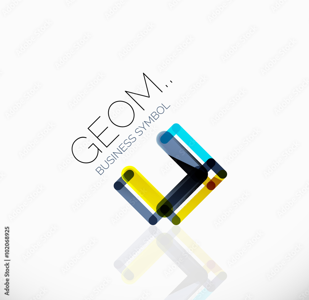 Logo, linear abstract geometric icon Logo, linear abstract geometric icon