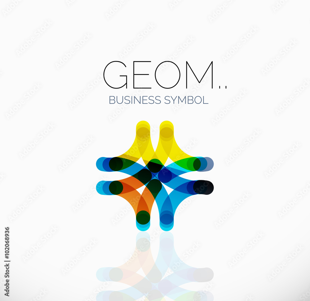 Logo, linear abstract geometric icon Logo, linear abstract geometric icon