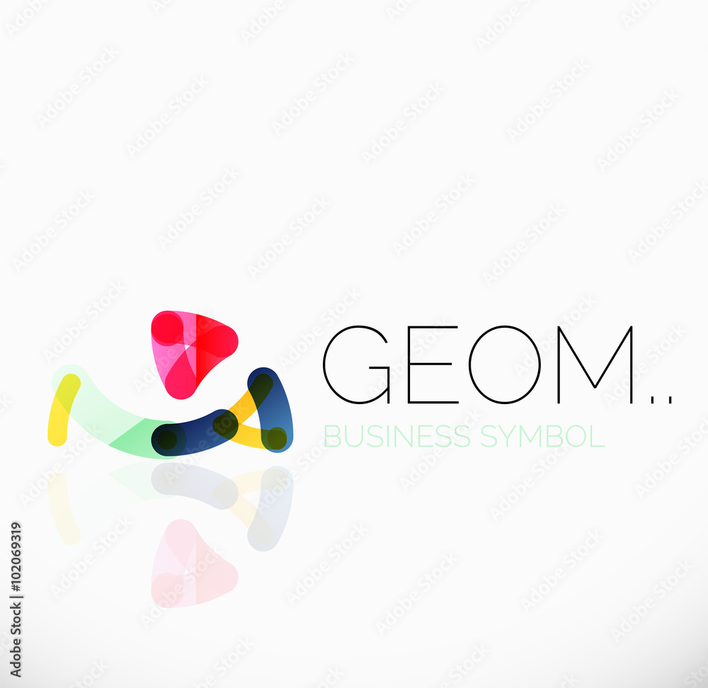 Logo, linear abstract geometric icon Logo, linear abstract geometric icon