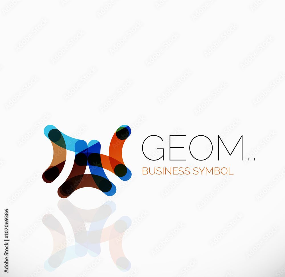 Logo, linear abstract geometric icon Logo, linear abstract geometric icon