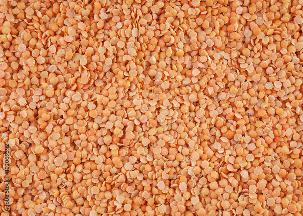 Red lentil background Red lentil background