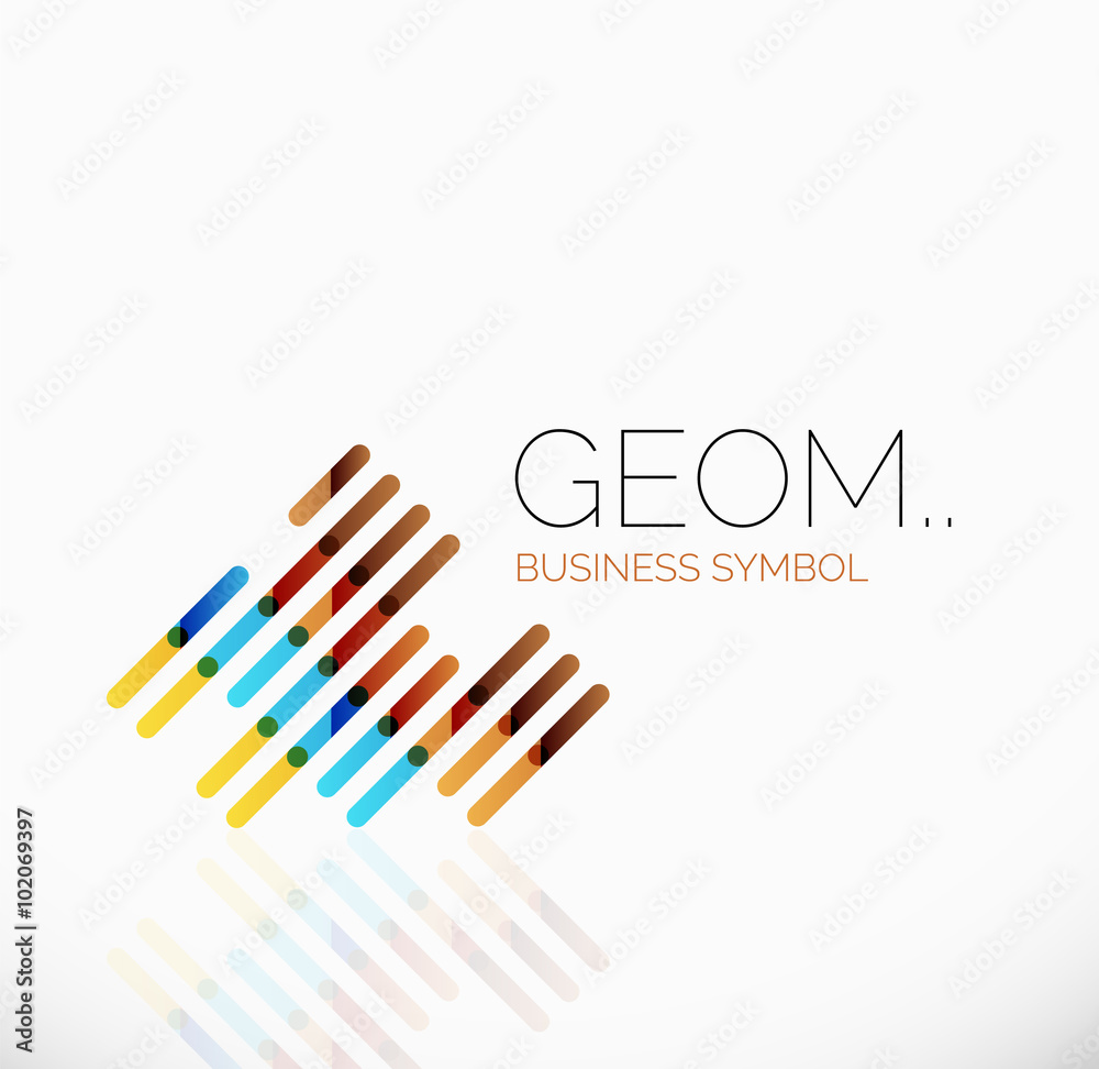 Logo, linear abstract geometric icon Logo, linear abstract geometric icon
