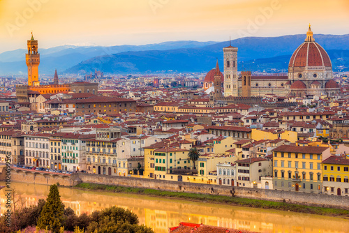 Florence at sunrise, tuscany, Italy.