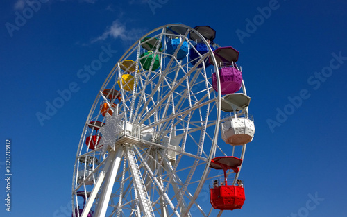 View of a colorful big wheel