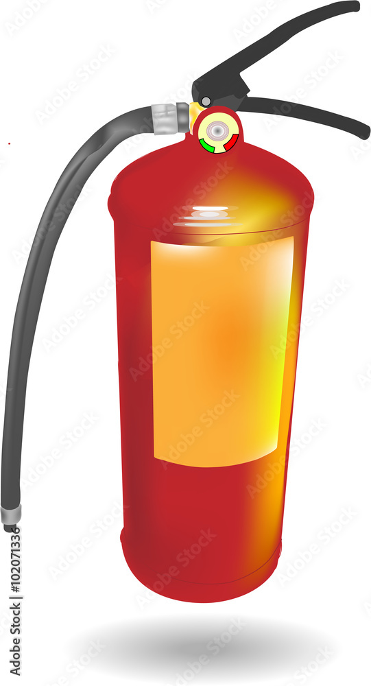 Obraz premium Red fire extinguisher