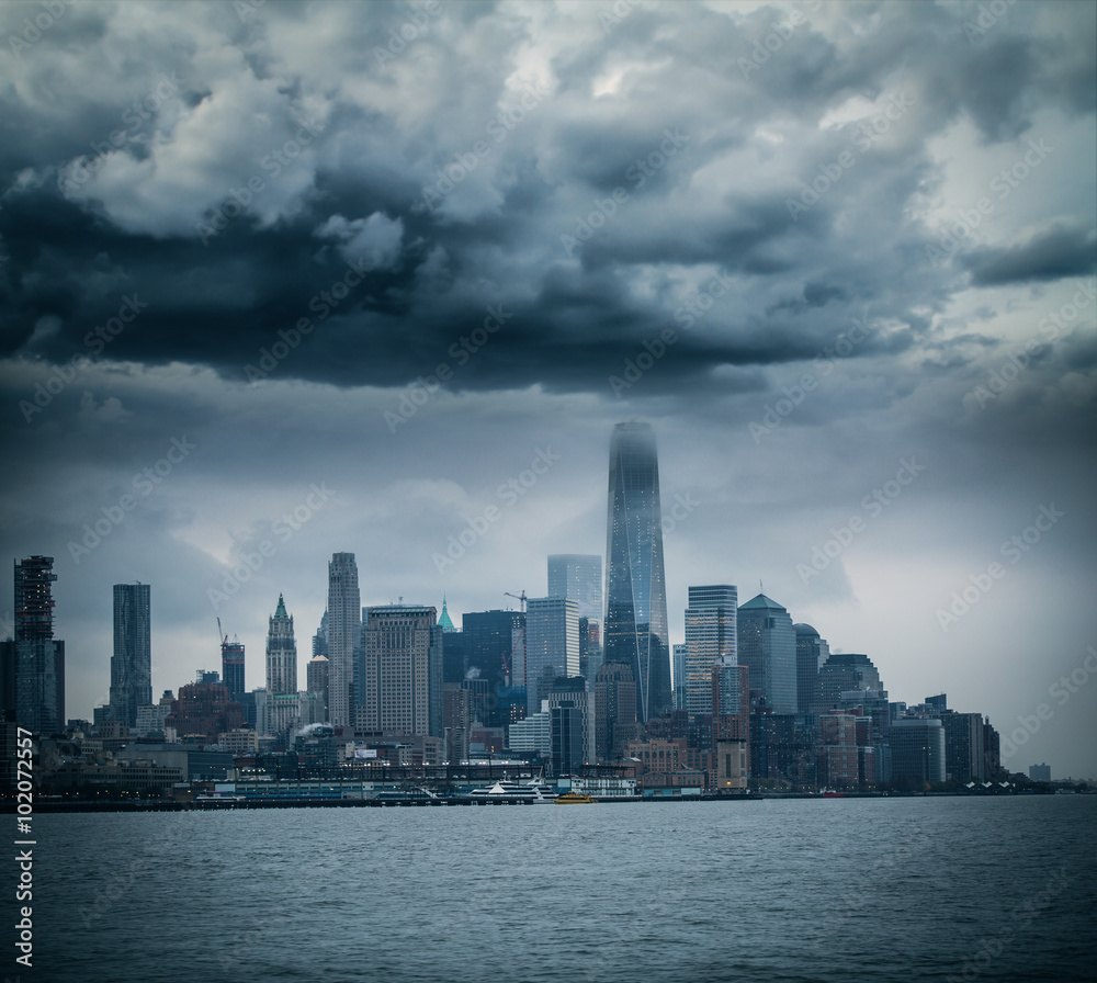 storm in Manhattan.