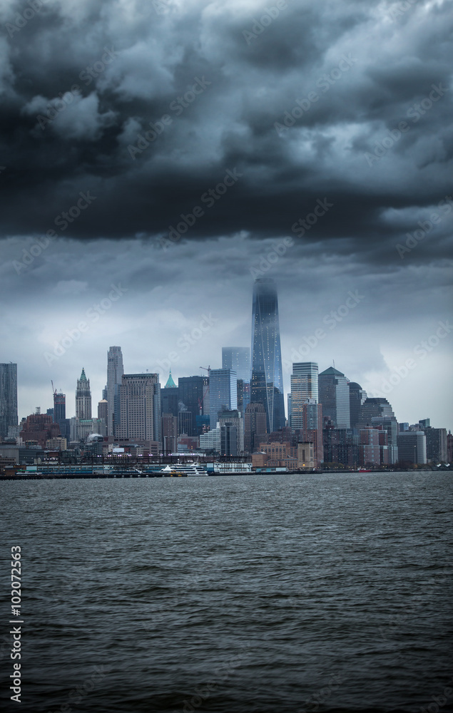 storm in Manhattan.