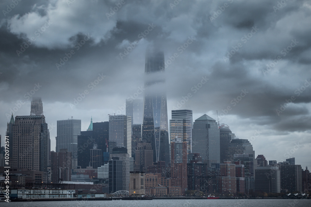 storm in Manhattan.