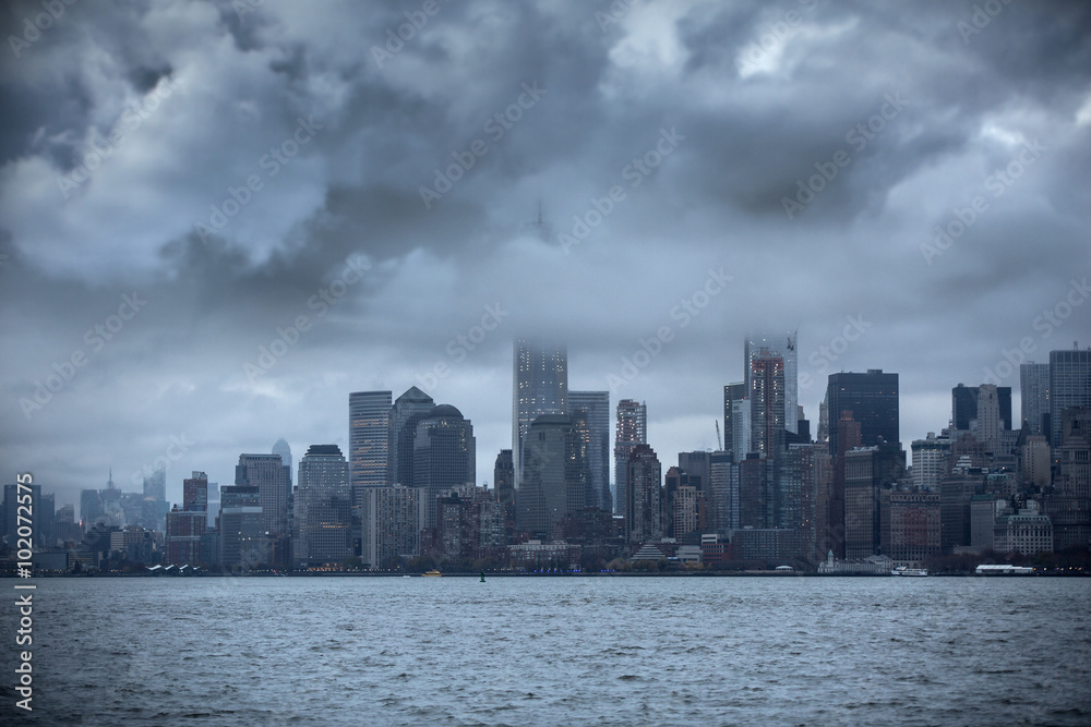 storm in Manhattan.