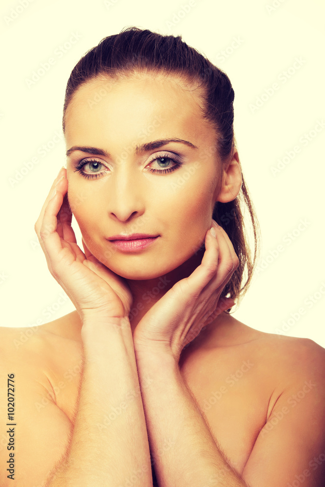 Beautiful spa woman with make up.