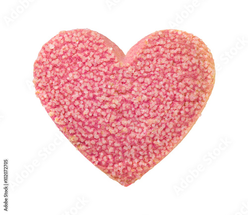 Valentine Heart Shaped Cookie with Sugar Sprinkles
