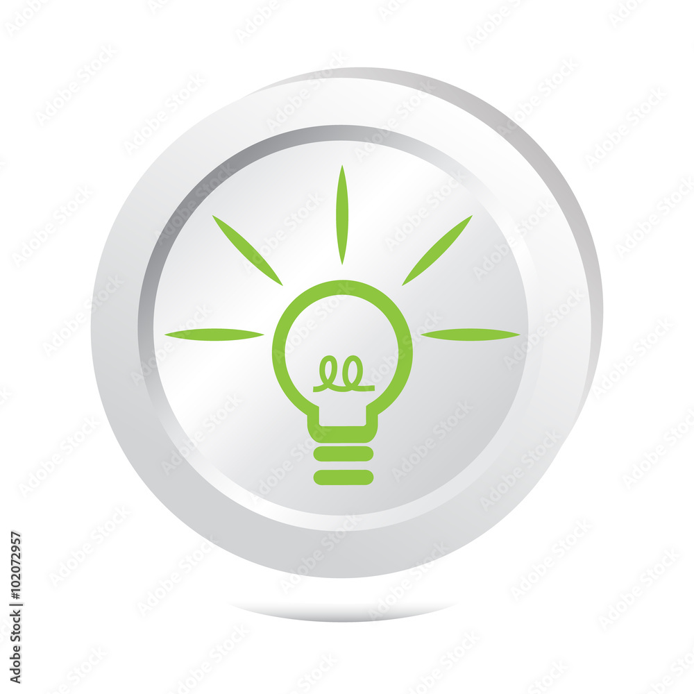 Bulb, idea sign button icon