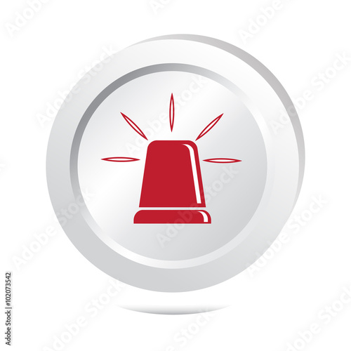 Siren button, emergency sign illustration