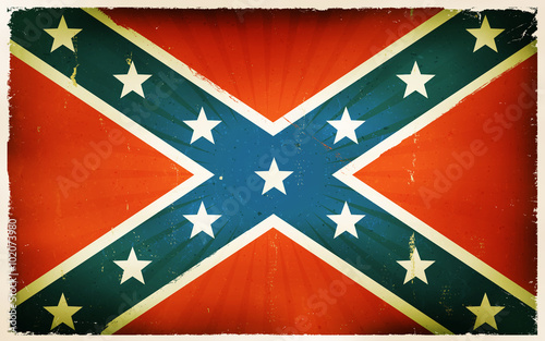Vintage American Confederate Flag Poster Background