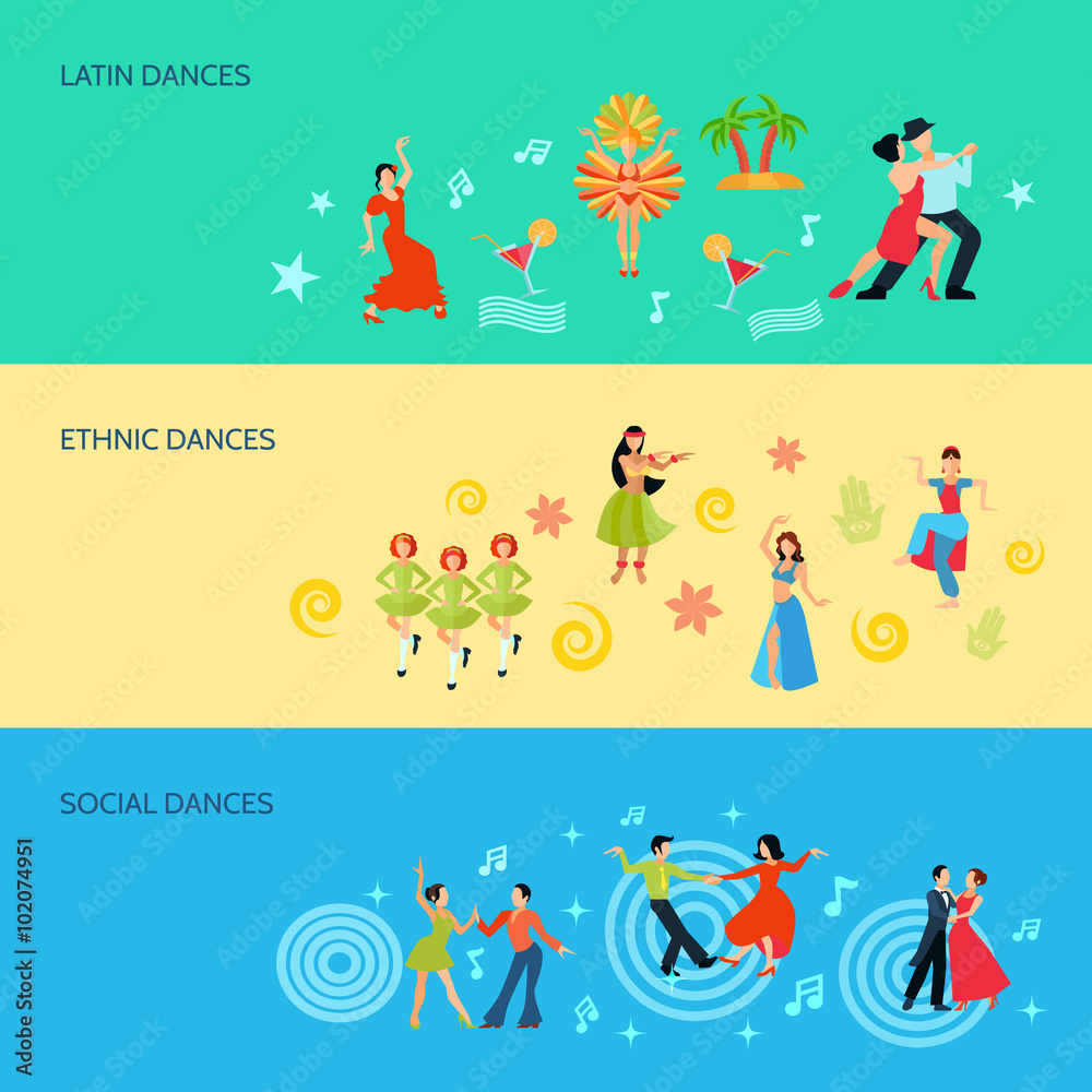 Horizontal Flat dance Style Banners Horizontal Flat dance Style Banners
