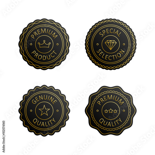 Set of different labels