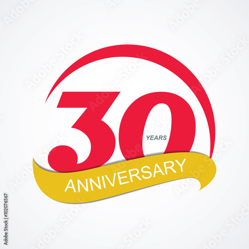 Template Logo 30 Anniversary Vector Illustration