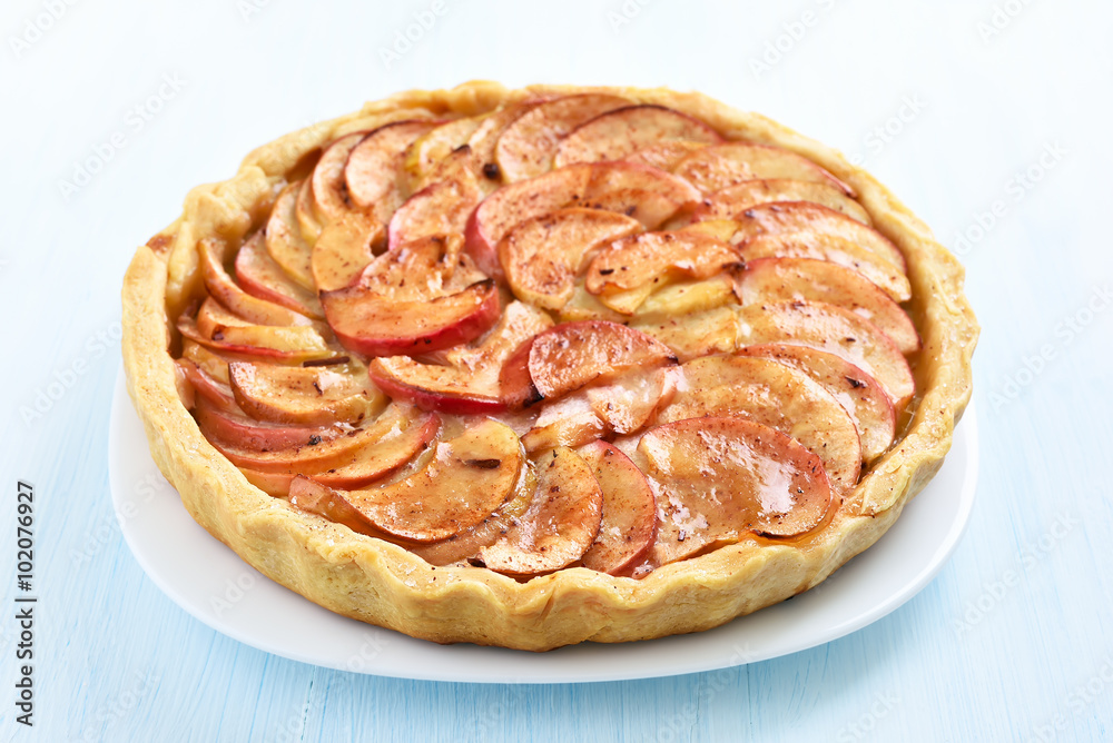 Apple pie, close up view Apple pie, close up view
