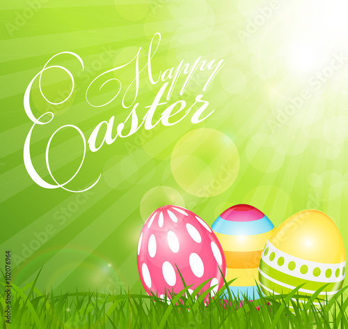 Happy Easter Spring Background Illustration
