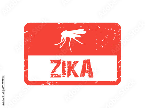 Mosquito Zika Virus Rubber Stamp