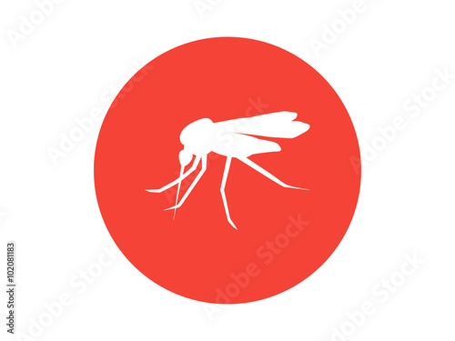 Zika mosquito in red circle