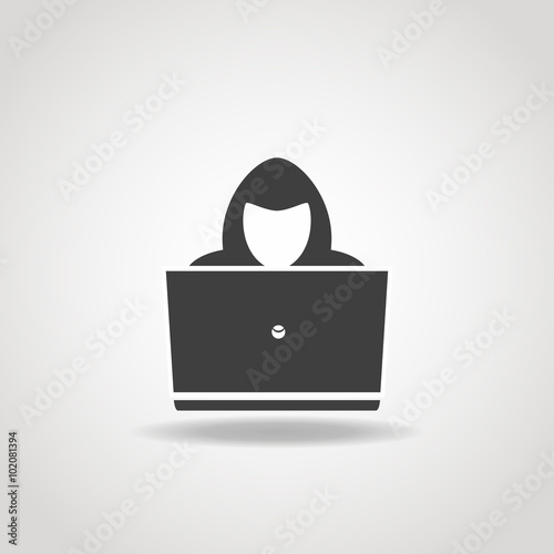 Computer hacker icon