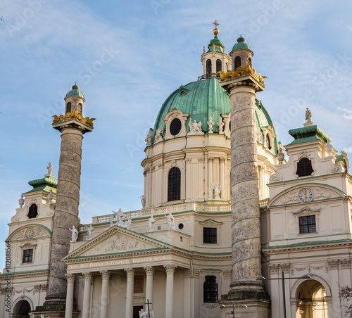 St. Charles's Church in Vienna Closeup