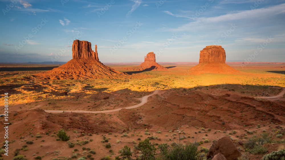 Monument Valley at sunset, summer 2015 Monument Valley at sunset, summer 2015