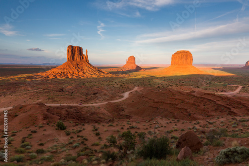 Monument Valley at sunset  summer 2015