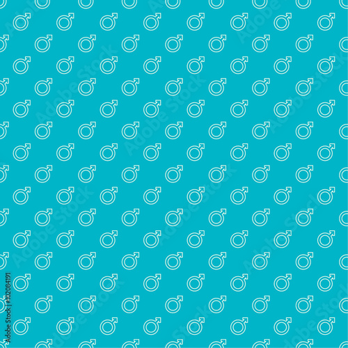 Repeating geometric background with sign of masculinity.