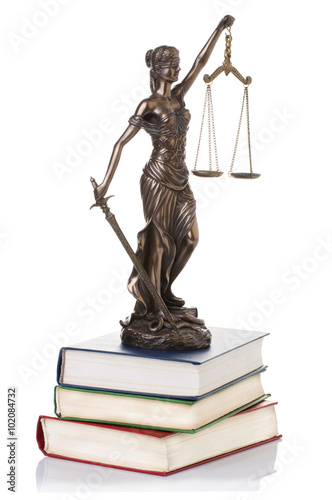 Foto Statue of justice  isolated