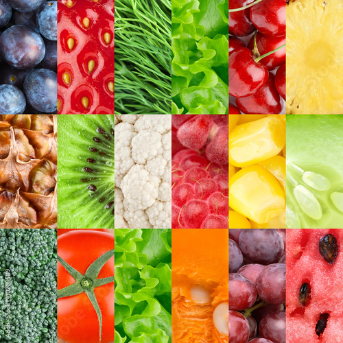 Fruits and vegetables background