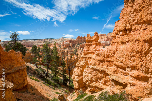 BRYCE CANYON, UTAH - SEPTEMBER 3: People riding on horses on the
