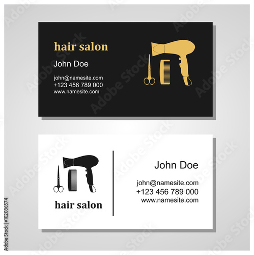 Hair salon  Business Card design template