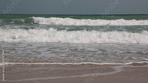The nature of wave on the beach.