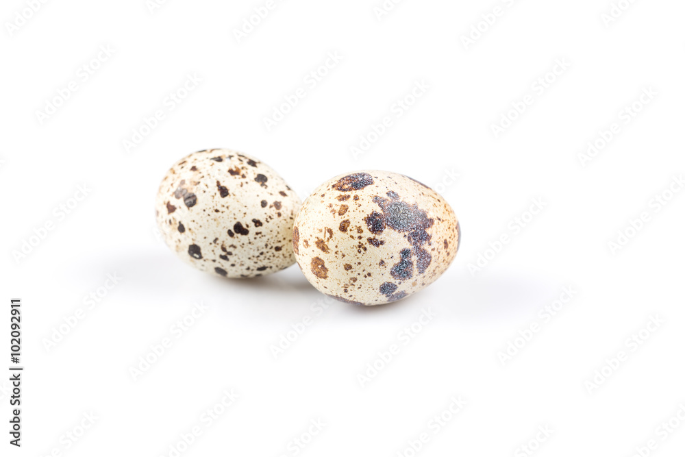 Quail eggs on white Quail eggs on white