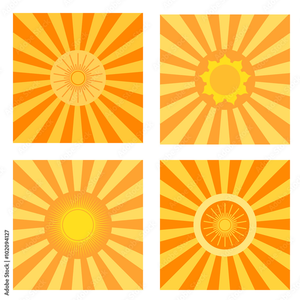 Sun symbols set