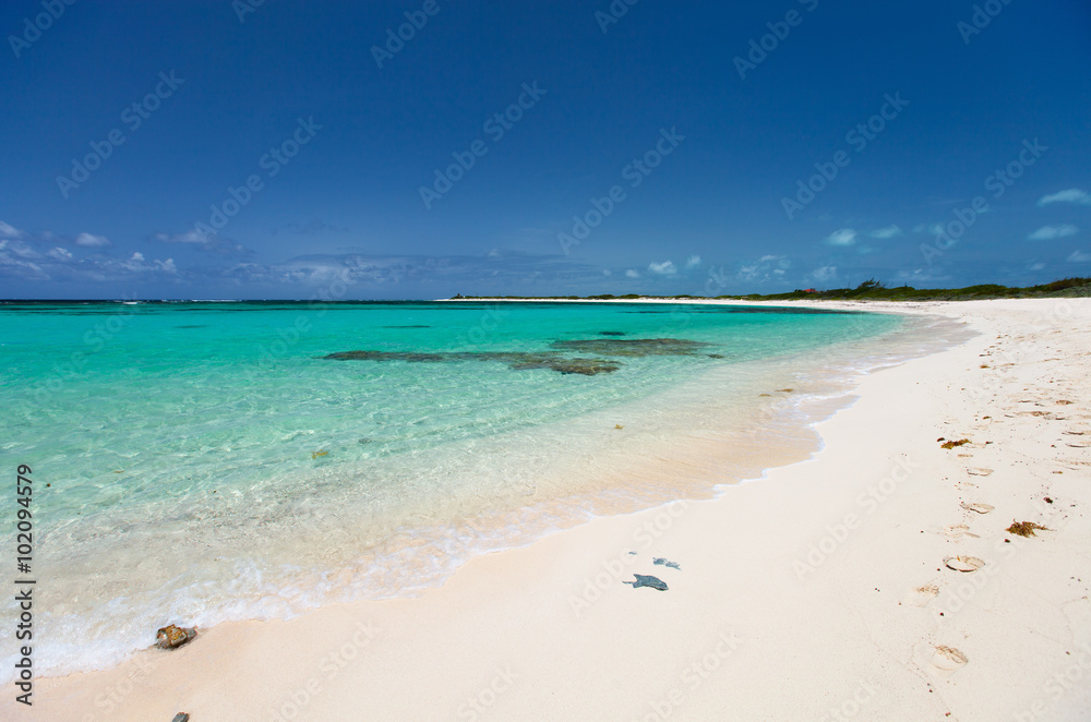 Beautiful tropical beach at Caribbean