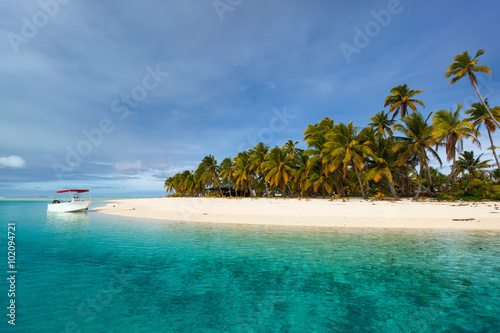 Stunning tropical beach at exotic island in Pacific