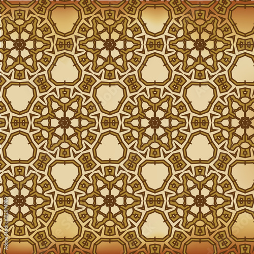 Lace floral ethnic ornament seamless pattern