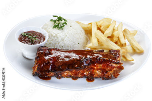 roast ribs with barbecue sauce