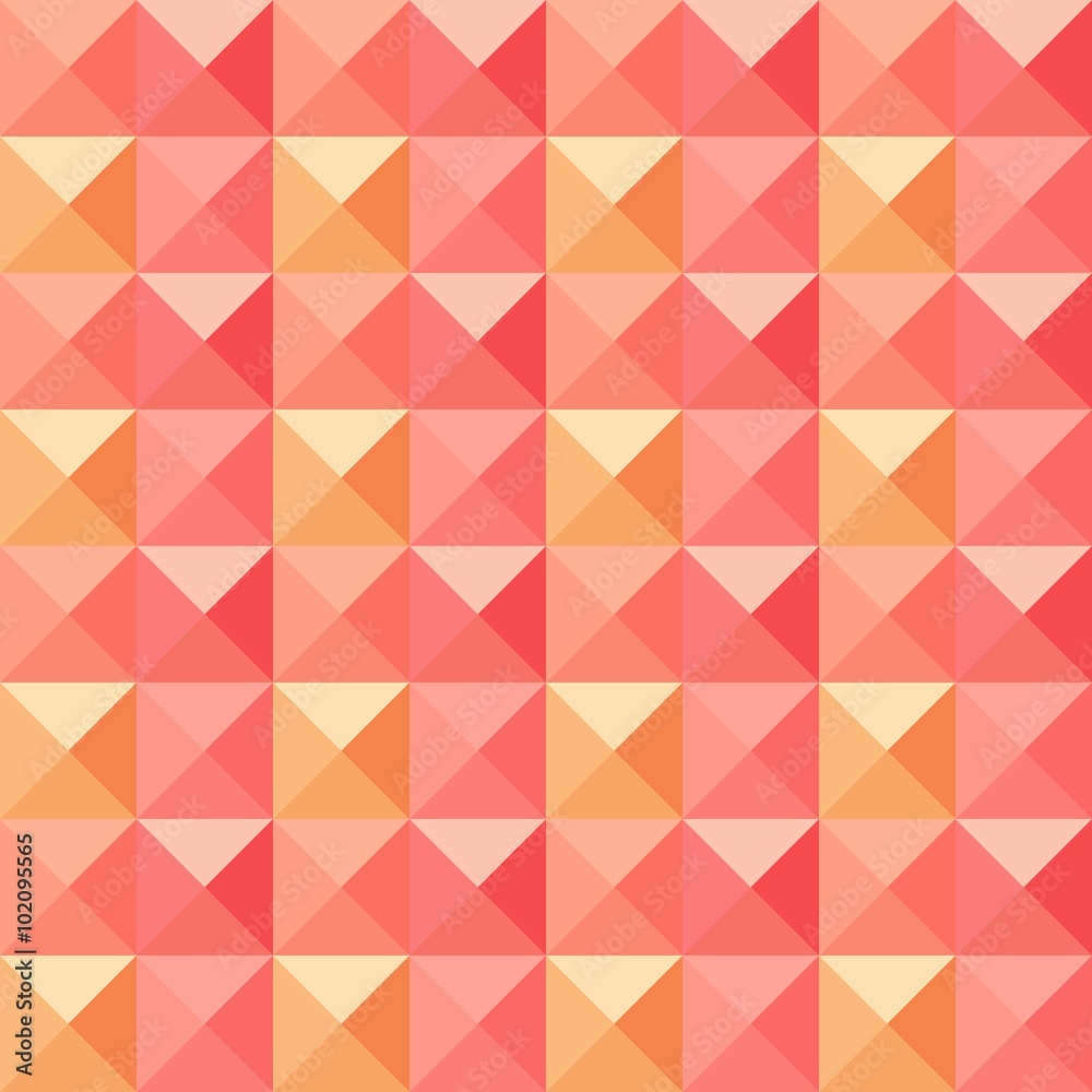 Red Geometric Seamless Pattern