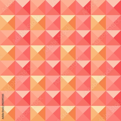 Red Geometric Seamless Pattern